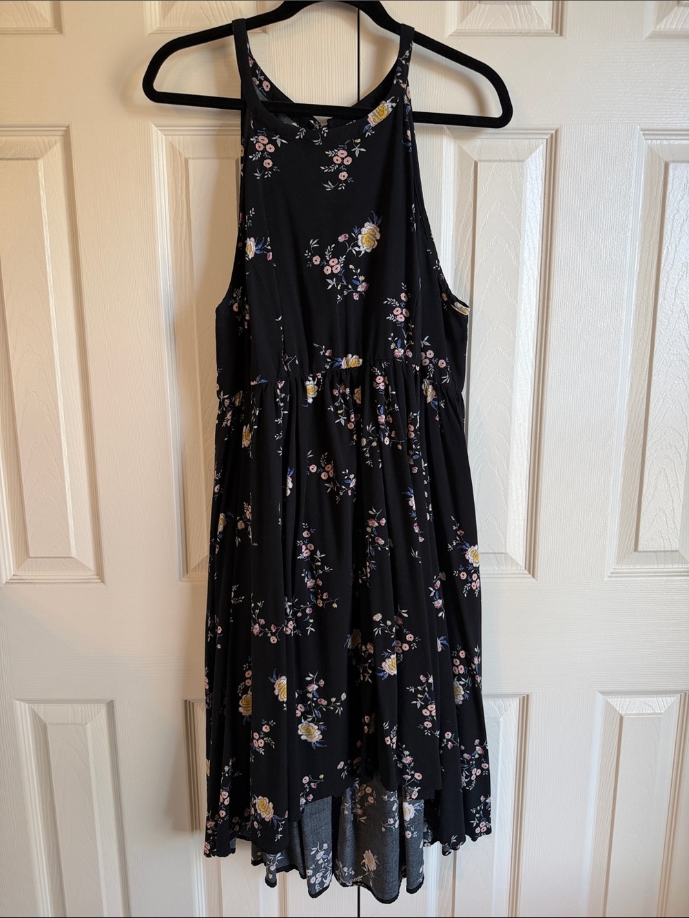 Torrid Black Floral Sleeveless High-Low Dress